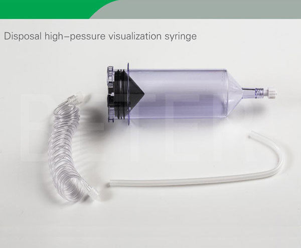 Disposal high-pessure visualization syringe